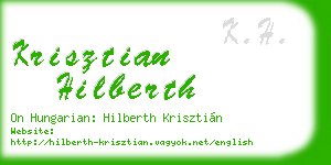 krisztian hilberth business card
